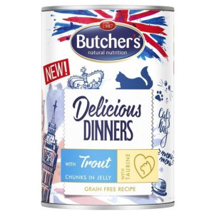 Butcher's CAT Delicious Dinner with trout chunks in jelly 400g