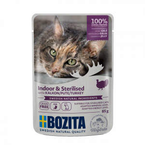 Bozita Indoor&Sterilized Turkey Gelly - tītars želejā 6 x 85g