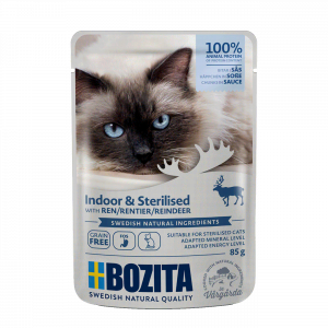 Bozita Indoor&Sterilized Reindeer - briedis želejā 6 x 85g