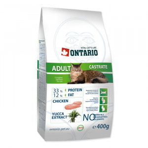Ontario Cat Castrate sausā barība 0.4 kg