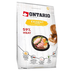 Sausā barība kaķiem - Ontario Cat Exigent, 2 kg