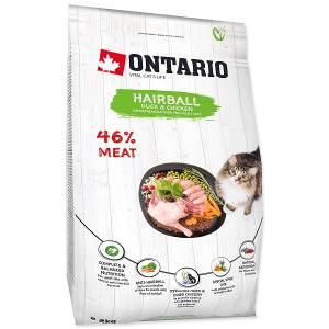 Ontario Cat Hairball sausā barība 2kg