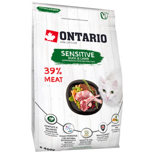 Ontario Cat Sensitive/ Derma sausā barība  0.4 kg