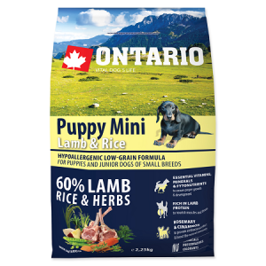Ontario Dog Puppy Mini Lamb & Rice 2.25kg