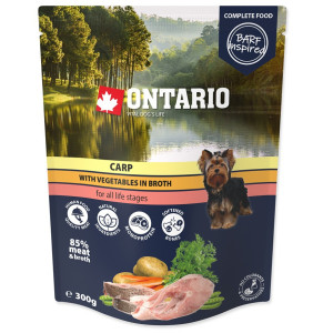Konservi suņiem : Ontario Dog Carp with vegetables in broth, 300g x 6