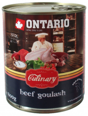 Ontario Dog Culinary Beef Goulash - konservi suņiem 800g