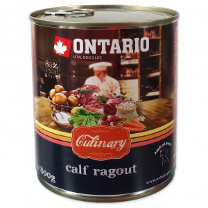 ONTARIO Dog Culinary Calf Ragout with Duck - konservi suņiem 800 g