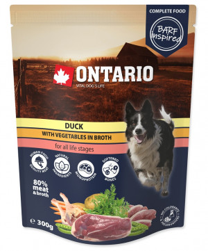 Ontario Dog Duck with vegetables in broth - konservi suņiem 300 g