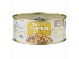 Applaws Dog Taste Toppers in Broth - vista un dārzeņi 156g x6 Cena norādīta par 1 gb. un ir spēkā pasūtot 6 gb.