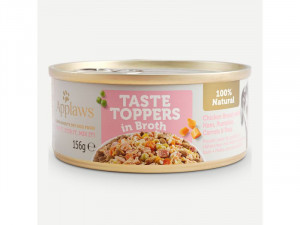 Applaws Dog Taste Toppers in Broth - vista/šķinķis/dārzeņi 156g x6 Cena norādīta par 1 gb. un ir spēkā pasūtot 6 gb.