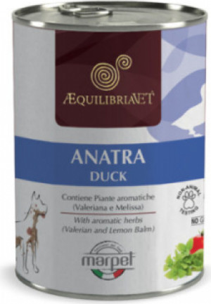 MARPET EQUILIBRA DOG DUCK MEAT 410grx6gb. Cena norādīta par 1 gb. un ir spēkā pasūtot 6 gb.