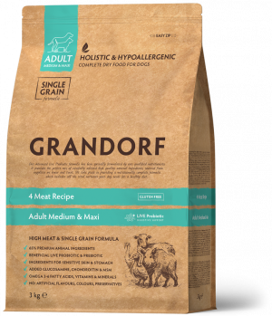 GRANDORF DOG Medium & Maxi Breeds - 4 meat 3 kg