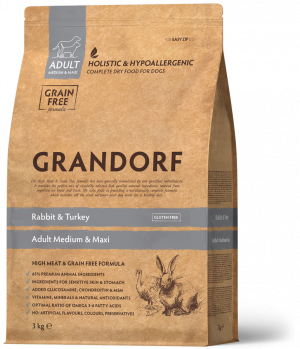 GRANDORF DOG Medium & Maxi Breeds - trusis un tītars 3 kg