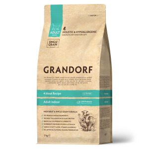 GRANDORF CAT Adult Indoor - 4 gaļas  2kg