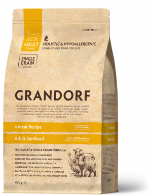 GRANDORF CAT Adult Sterilised - 4 gaļas 400g