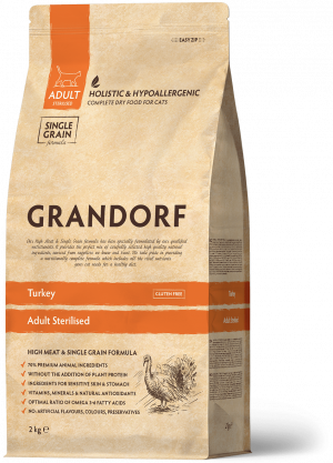 GRANDORF CAT Adult Sterilised - tītars 2kg