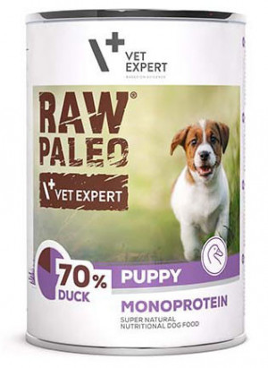 RAW PALEO PUPPY Konservi kucēniem ar pīli 6x 400g  Cena norādīta par 1 gb. un ir spēkā pasūtot 6 gb