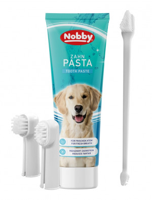 NOBBY Toothbrush set - zobu birstes ar zobu pastu 100gr