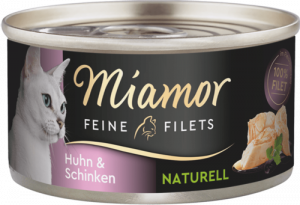 Miamor Feine Filets Naturelle Huhn&Schinken 12x80g Cena norādīta par 1gb un ir spēkā pasūtot 12gb.