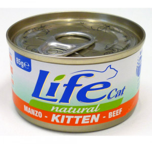 LIFE CAT KITTEN BEEF - konservi kaķēniem 6 x 85g