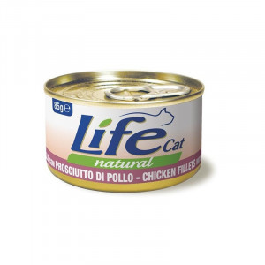 LIFE CAT CHICKEN WITH HAM - konservi kaķiem 6 x 85g