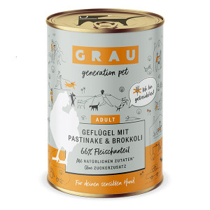 GRAU Geflugel Mit Pastinake & Brokkoli 6x400g Cena norādīta par 1 gb