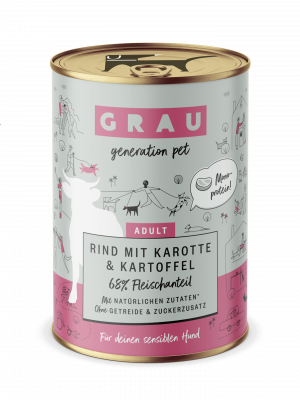 GRAU Rind Mit Karotte & Kartoffel 6x400g Cena norādīta par 1 gb