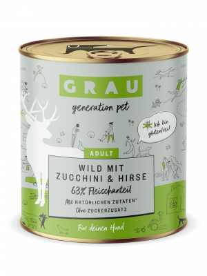 GRAU Wild mit Zucchini & Hirse 6x800g Cena norādīta par 1 gb