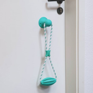Nobby Rubber Rugby ball with mint flavour "DENTAL LINE" 50cm - rotaļlieta suņiem