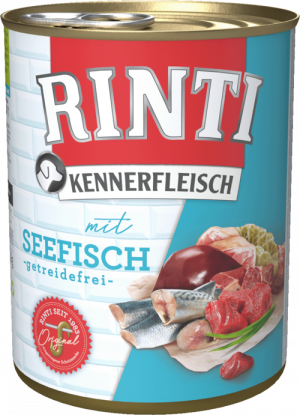 Rinti Kennerfleisch Sea fish 6x800g Cena norādīta par 1 gb. un ir spēkā pasūtot 6 gb.