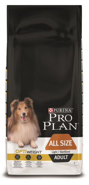 PRO PLAN All Sizes Adult Dog Light/Sterilised - sausā barība suņiem ar tendenci uz virsnormas svaru 14 kg