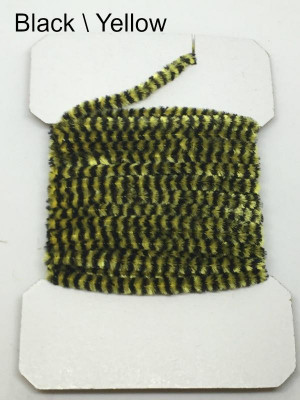 A. Jensen Variegated Chenille - black/yellow