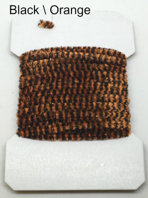 A. Jensen Variegated Chenille - black/orange