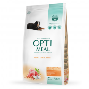 Optimeal Puppy large breed Turkey 12kg x2 /Cena norādīta par 1 iepakojumu, un ir spēkā pērkot 2 iepakojumus