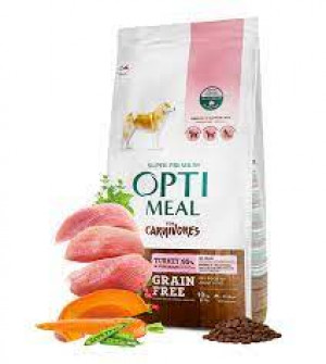 Optimeal Grain free Turkey & veggies  10kg x2 /Cena norādīta par 1 iepakojumu, un ir spēkā pērkot 2 iepakojumus