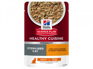 HILLS SP Hill's SCIENCE PLAN Healthy Cuisine Sterilised Cat 12x80g CENA NORĀDĪTA PAR 1GB