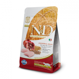 FARMINA NATURAL & DELICIOUS CAT ANCESTRAL GRAIN CHICKEN POMEGRANATE ADULT NEUTERED 5kg