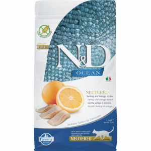 FARMINA NATURAL & DELICIOUS CAT OCEAN HERRING ORANGE NEUTERED 1.5Kg