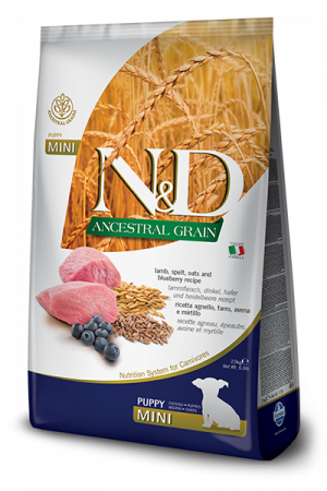 Farmina N&D DOG ANCESTRAL GRAIN LAMB BLUEBERRY PUPPY MINI 2.5kg