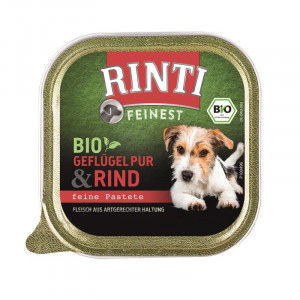 Rinti Feinest ORGANIC pure poultry & beef 11x150g CENA NORĀDĪTA PAR 1GB
