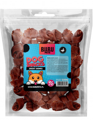 BUBU PETS Mīksti kauliņi ar pīles gaļu 500g