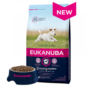 Eukanuba Puppy Small Chicken - sausā barība ar vistu mazo šķirņu kucēniem 2 kg