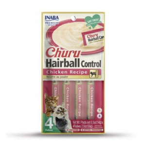 Inaba Churu Cat Hairball Control Chicken Recipe 4x14g