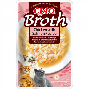 Inaba CIAO Broth Chicken/ Salmon Recipe 40g