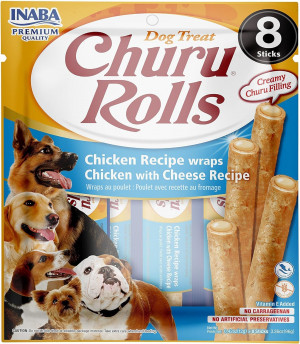 Inaba Churu Rolls Chicken/Cheese wraps 8x12g