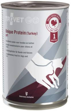 TROVET Unique Protein Dog, Cat /UPT - konservi suņiem un kaķiem 6x400g CENA NORĀDĪTA PAR 1GB