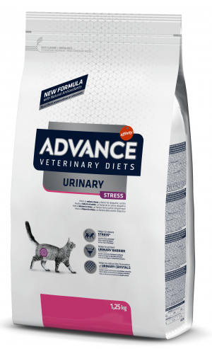 ADVANCE  VETERINARY CAT DIET URINARY STRESS sausā barība kaķiem 1.25 kg + 1.25kg DĀVANĀ