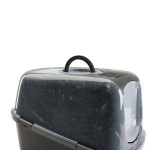 NOBBY Nestor Jumbo Marble cat toilett / anthrazit white - kaķu tualete