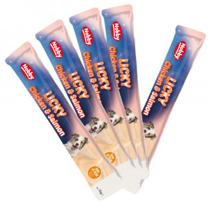 Nobby Krēms suņiem StarSnack LICKY Chicken&Salmon  - ar vistu un lasi
