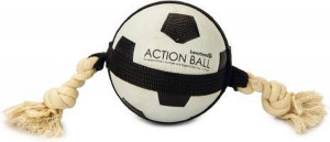 Beeztees Rotaļlieta suņiem Futbola bumba ar virvi 12.5cm